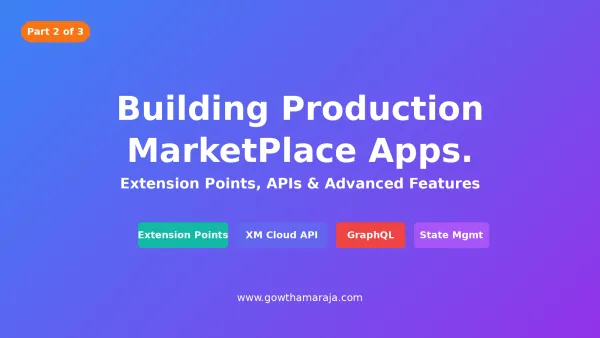 Building production Sitecore Marketplace apps with extension points and XM Cloud API integration